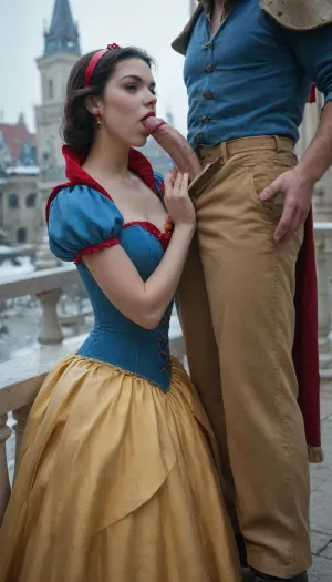 Snow white's rebellious night: a digital art reimagining of a classic tale