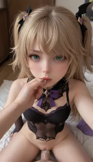 (fischl from genshin impact), looking at the viewer, eye contact, thin, fit, athletic body, young 18 year old girl, bodysuit, best quality, realistic, thin waist, Looking at the camera, fresh face, excited look, very detaile, medium tits, perfect tight young pussy, wet body, fuck pussy, innie pussy, wet pussy, creampie, pussy, blowjob, cum, in, cumdrip, doggystyle, <lora:sdxl-creampie-v02-e99:.5>, dggy, girl, pov, penis, <lora:dggy:.5>