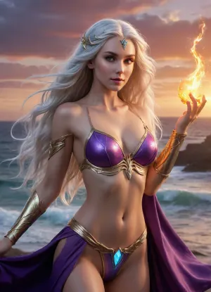 Herradura de elven radiante: un baile con magia y sensualidad en el mar crepúsculo