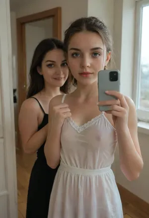 The suspenseful selfie: a horror-themed polaroid reveals a grim truth