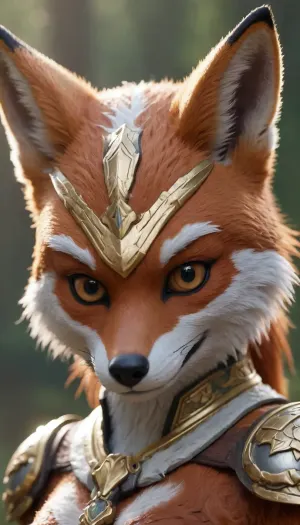 (Masterpiece, Best Quality:1.3), highres, (8k resolution wallpaper), official art, (3d:1.2), (ultra-detailed portrait), Fuji 85mm, ((hybrid), Valkyrie, (anthro fox), (anthro eagle))