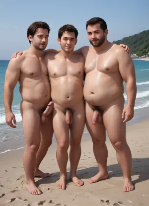 (Couple, two person), Real photo. Real body.real man.ralistic penis.higly detailed.Feminization. Fat, obese overweight, hairy.Gay porn, one person, Bisexual man, A very feminine old man, Full body photoshoot, stockings, naked, penis, beach, <lora:xpenis-1.5e:.5>