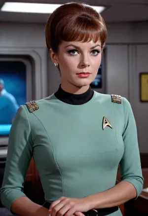 Star Trek, 1960s, sexy Scottish woman, star fleet officer