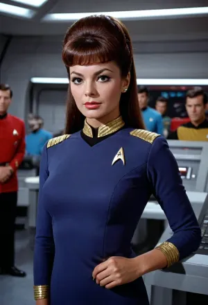 Star Trek, 1960s, sexy desi woman, star fleet officer