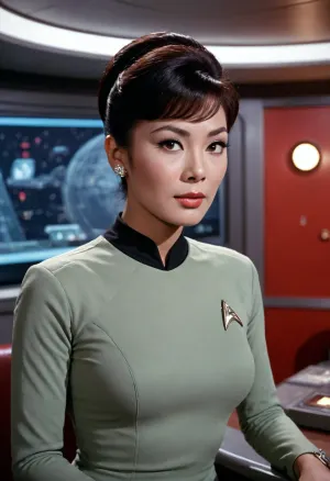Star Trek, 1960s, sexy asian woman, star fleet officer