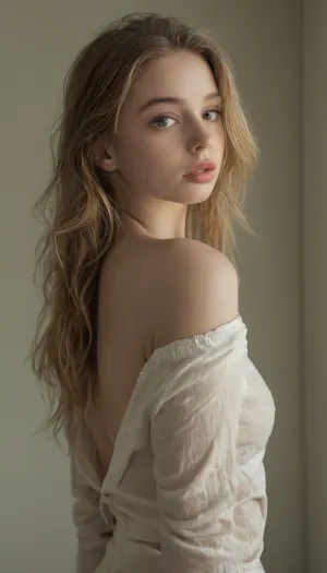Nadiasd15: eine atemberaubende Blondine in einem off-shoulder Bandage Kleid - gefangen von hinten
