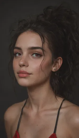 Futanari, shemale, award winning photo, pro DSLR photography, (ultra pretty high detail face), 30 year old, expressive eyes, realistic, cute, ((European hot girl skin color:1.2)), gorgeous face, blushing, (((bright vibrant red and black hair:1.3))), (((ponytail messy hair))), fit shaped busty body, curvy body, (((big cock and big balls))), garter belt, fishnet stockings, thick thighs, thigh gap, perfect body, huge hips, huge bubble ass, round buttocks, fit woman, full lips, smiling, seductive, sexy pose, realistic detailed, hyper detailed, intimate, navel piercing, tattoos full body detailed, perfect realistic skin, soft light, dimed light, black background, supermodel, face, big, lips, <lora:Beautify-Supermodel-SDXL:2>
