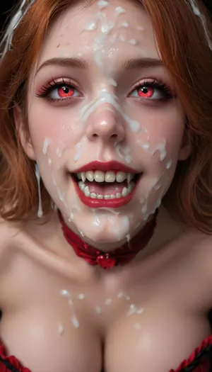Realistic Beautiful cum.covered romanian vampire woman, 40 year old woman, big vampire fangs, vampire, wearing whore vampire queen costume, autumn hair, sexy vampire eyes, seductive look, facing viewer, close up, mouth opèn showing sexy big vampire teeth, orgasm face, perfect face, perfect mouth, beautiful, huge natural breasts, (cum on face:1.6), (cum on tits:1.4), stunning, elegant, slutty., fangs, bukkake, cum, on, <lora:facialized:.5>