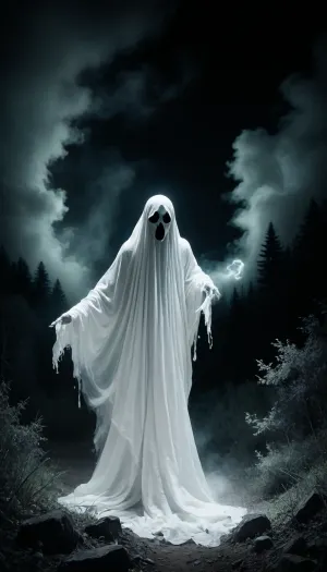 white paper. black bold strokes. ghost aura. Three levels. night vision, soft fokus, parallax, overexposure. /©KlTTY-ART/