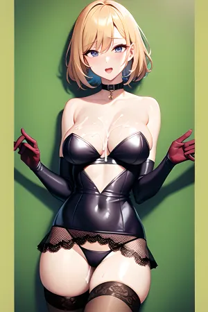 A mulher, conhecida por suas roupas sensuais e poses sedutoras, decidiu tentar algo novo - vestindo um gargantilha com um jogo de calcinha de renda sexy. Como ela posou para a câmera, ela não podia deixar de se sentir ligada pelo caminho