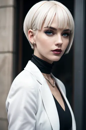可愛く背の高いゴスガールとショートボブのヘアカットガールがホワイトボードの前で立っていて、黒いマーカーを持ちました。 突然、次のプロジェクトを思い浮かべてみると、そういった思いが深かった
