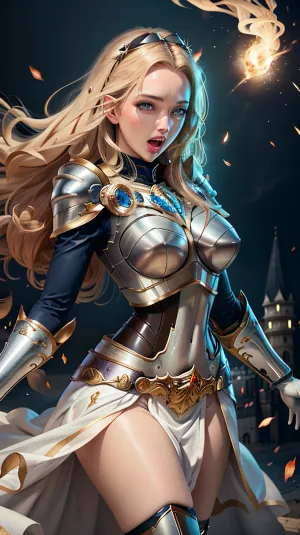 Luna, una giovane ragazza con una passione per la magia, ha intrapreso un viaggio per creare il suo capolavoro. Ha usato l'antica armatura degli antichi guerrieri come ispirazione e ha trascorso ore a creare un'immagine che sarebbe stata ricordata per secoli. Dopo molti giorni