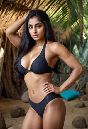 La joven india con grandes ojos y largas pestañas era una verdadera diosa en todo sentido de la palabra. Su cuerpo adecuado con abdominales musculares definidos y muslos gruesos, así como sus senos redondos, abdominales musculares definidos, muslos gruesos, cintura estrecha,