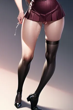 Hermione Granger, a young adult girl with high scores on the ExpressiveH scale, wore a school uniform consisting of a tight corset and thigh-high stockings. Her hair was brown and her eyes were wide, accentuating her bust