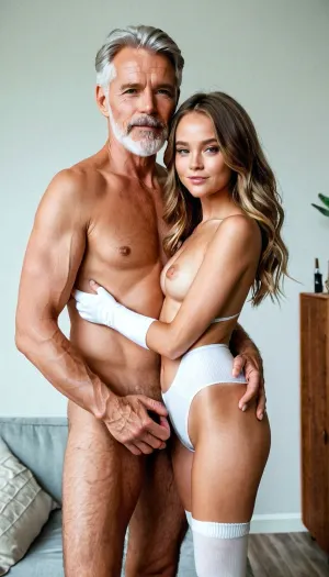 美しい18歳の少女であるクリスティーナ・ピメノは、若々しい髪の毛と大きな母乳で、父親が誕生日プレゼントとして大胆に与えた。 男の手は少女の胸にありました