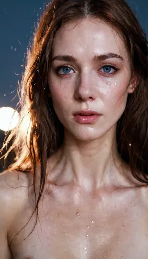 Agnes Cecile, um modelo russo com alta tecnologia AI, estava chorando enquanto ela olhou para a obra-prima de seu corpo nu em um estilo realista. Suas lágrimas eram reais e autênticas, mas também faziam parte da arte que ela criou