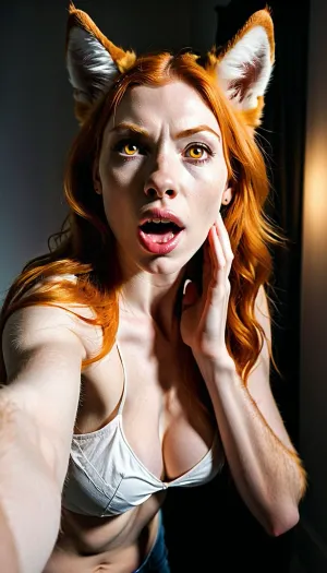 The Scandinavian and Irish features of the picture captivated me, with her wide set eyes and slightly wide nose making her appear innocent yet seductive. Her freckled cheeks, flushed cheeks, and freckled neck made her appear athletic