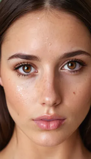Une femme avec un visage brune aux gros yeux et un corps mince et sexy a été photographiée pour une séance photo en ligne. Ses lèvres ont été peintes dans une couleur rouge profonde et ses courbes ont été accentuées par le haut serré qu'elle portait. Elle a posé pour