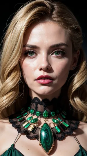Uma menina-pequena com sua beleza e olhos luminosos estava andando pelas vinhas de lírios de água. Ela tinha um complexo penteado trançado cachos de linhas luminosas intrincadas estilo de Tatyana Ustyantseva