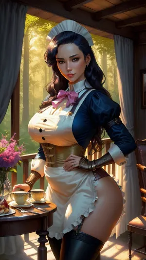 Sarah, eine Magd in einer steampunk-inspirierten Welt, ist das Zentrum der Aufmerksamkeit, da sie den Gästen ihres Meisters mit strahlender Haut und leuchtenden Augen dient. Trotz ihrer besten Bemühungen, es zu widerstehen, sie können nicht helfen, aber fühlen sich von ihr eingeweiht