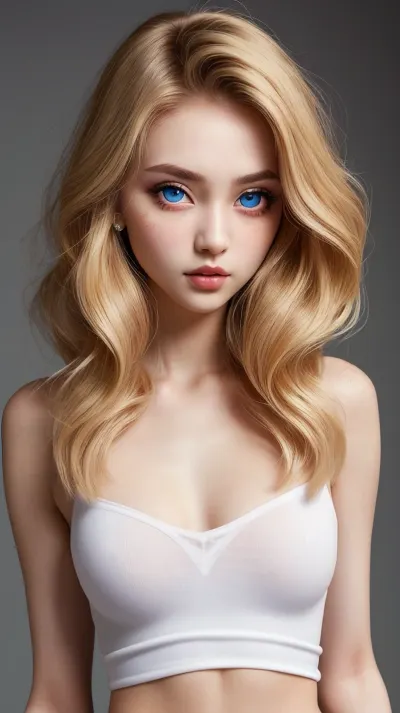 Güzel kızın resmi yüksek kaliteli bir kamera ile alındı ve ana karakteri olarak tek bir kız vardı. Modelleme, adil cilt, ifade edici yüz ifadeleri için mükemmel olan tam dudakları vardı, herhangi bir mükemmel görünen uzun bacaklar