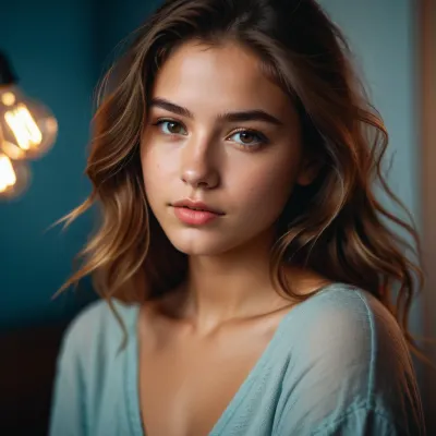 El joven fotógrafo profesional capturó el retrato perfecto de su sujeto con una cámara DSLR, Fujifilm XT3 grano de película, y 8k uhd sensor. Él eligió una iluminación suave y grano de película de alta calidad para el fondo para hacerla