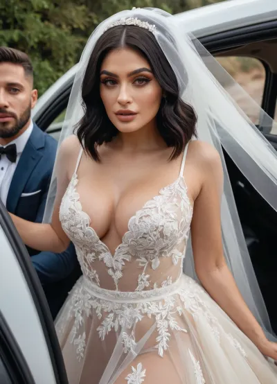 Koh KylieJenner, düğününde en sıcak gelindi, curvy vücudunu gösteren şeffaf bir düğün elbise giyiyordu. Sıcak eşi eğilimleri vardı ve bir zamanlar üç erkek sahibi olmayı seviyordu. Onun elbise üzerindeki dev boobs görünür
