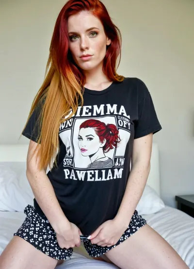 Una donna di 30 anni con lentiggini, occhi verdi e capelli rossi di media lunghezza era seduto sul suo divano scorrendo attraverso il porno quando ha sentito un bussare alla porta. Si e' alzata per rispondere e ha trovato un fattorino