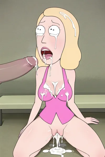 Summer Smith, una bella e petite ragazza con lunghi capelli biondi, era seduta sulle ginocchia davanti al suo ragazzo, che aveva un enorme cazzo nero. Lo prese in bocca e cominciò a piacergli mentre ingoiava ogni goccia. Come lei