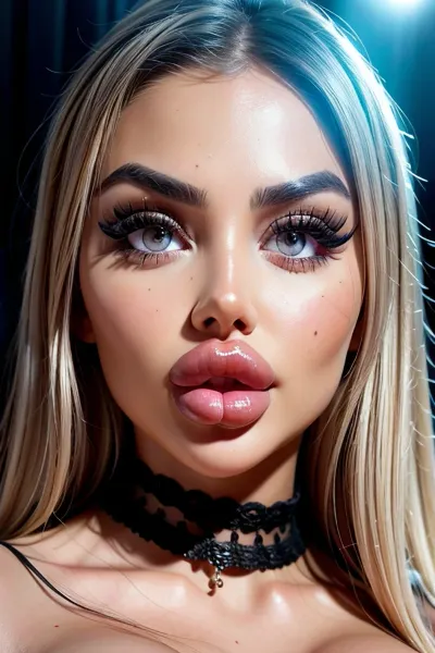 Le visage du mannequin est maintenant lisse et parfait, grâce au travail expert de son chirurgien plasticien
