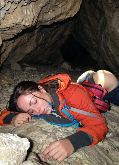 A stormy journey: deep sleep in the dark cave, unveiled by the light beyond
