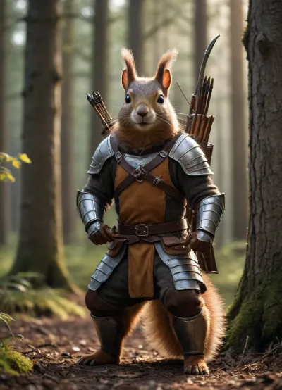 बख़्तरबंद squirrel तीर: twilight पर enchanted जंगलों के रक्षक