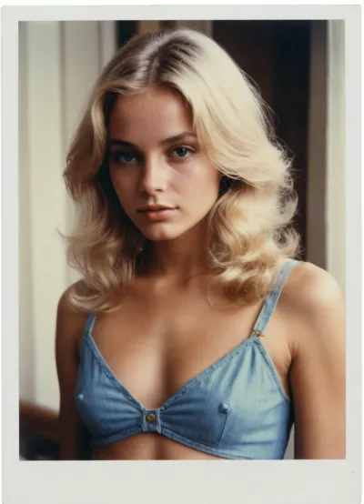 Bellezza senza tempo: un'istantanea polaroide di una ragazza bratty anni '70 - catturata nella splendida 8k uhd