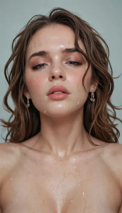young thick tired sweat sexual body in orgasmic moment