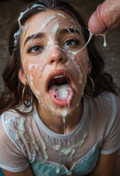 realistic cum, (cum on clothes:1.4), cum on, (Cum flows:1.5), (cum on body:1.4), cum on hair, (cum on face:1.7), bukkake, ((Clothes and body covered with semen)), (mouth wide open:1.4), (mouth filled with cum:1.5), beautiful face, (cum on hair:1.3), woman, cum, on, face, (ginger moana aged 36), <lora:JustCum:2>, <lora:678016_training_data:2>, <lora:cum_in_eye_deepmind:2>
