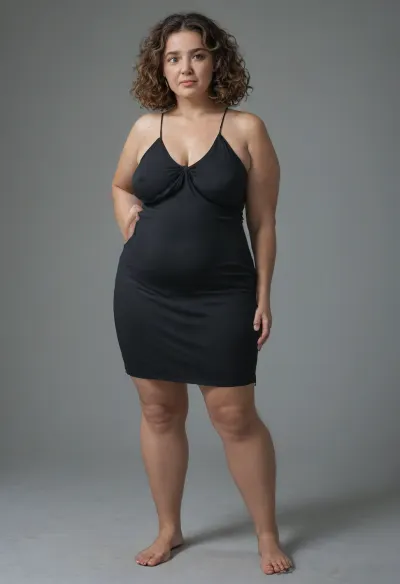 Full body shot, 50 year old woman, green eyes, black tight thin dress, obese, chubby, wide hips, curvy, small floppy breasts, sagging breasts, deflated breasts, tan lines, brown hair, upturned nose, SaggySlimXL, <lora:updated_saggy_slim:1>, <lora:clothed_small:.5>, bottomheavy, big, ass, huge, gigantic, thick, thighs, massive, <lora:bottomheavy_v1_sdxl_tags:.8>