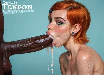 score_6, Gwen Tennyson, full body, (deepest irrumation deepthroat), bright teal eyes, naked, eye makeup, blushing, face, Orange hair open mouth, perfect skin, wet shiny skin, sweaty oiled skin, beautiful face, horny, blush, freckles, full lips, thick lips, glossy lips, attractive face, shy smile, young beautiful girl, pale skin, flat chest, (detail very large nipple ring:1.2), lean body, Hinata waist, wide hips, exposed breasts, pink puffy pussy and labia, gape pussy, dark teal gradient background, hdr, photographic, ultra realistic, anatomically correct, ultra high details, looking at viewer, dynamic pose, at the pool, side view, magazine cover, best quality, ultra-detailed, masterpiece, finely detail, highres, 8k wallpaper, intricate, highly detailed, insanely detailed, best lighting, perfect illumination, (best illumination), (best shadow, best shadows), ((ultra-detailed)), (intricate details:.6), professional photography, photo-realism, award winning photography, dslr, hyperrealistic, 35 mm, (Fujifilm XT3, analog style, professional DSLR photo, film grain:.8), 8k high definition, Great Composition, highly complex, (intricate detail:1.2), Ensure ultra-high-detail, photorealism, and crystal clear 32k resolution for a true masterpiece, hdri light, realistic lighting, ultra high resolution, clear focus, depth of field, 32k, 30 mm lens, 1/250 s, f/2.8, ISO 300, UHD 8K, high resolution face, perfect anatomic body, perfect waist, extremely beautiful face, interracial deepthroat, hyper interracial gigantic black cock, (oral creampie:1.3), colossal dick, worried expression, extreme African hyper cock, by size of cock, massive gigantic giant black cock, holding her by the hair, pulling her head back, wide eyes, smeared makeup, hand around her neck, gasping, (((hyper large cock in mouth:1.3))), oral cream pie, swollen black veiny cock, proper physics, proper anatomy, eyes closed, tongue out, (forceful penetrations), extre, gwen, tennyson, (/Ben10), /, (ultra, HD, quality, details), bright, orange, hair, short, (green, eyes), <lora:add-detail-xl:.8>, <lora:Gwen Tennyson (Ben10) - XL SCXL V1.0:.8>
