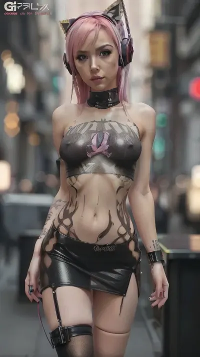 (1camgirl 20 yo with pink hair in a sexy outfit with headphones and a cat ears), m4 sopmod ii girls frontline, oppai cyberpunk, seductive anime girl, perfect android girl, cyberpunk anime girl, artwork in the style of guweiz, female cyberpunk anime girl, trending at cgstation, trending on cgstation, fine details. girls frontline, from girls frontline, girls frontline universe, guweiz, cyberpunk femme fatale, nude, with pokies, (slim girl), (small breasts), (small butt), lingerie, cat pose, candy room, amplifier, (she wears studded bracelets), (((she wears a SEPULTURA Shirt))), with, pokies, dress, see, through, transparent, small eyebrowns, <lora:pokies_9:.5>, <lora:transparent_dress:.5>, ((bodypainting)), (freundliches lächeln)