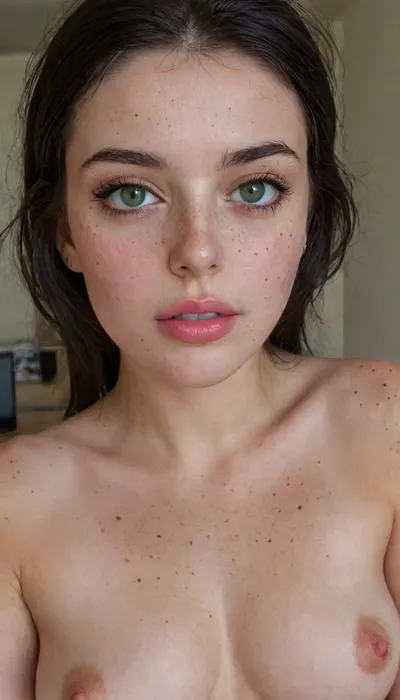 18 year old, (small face), (Small body), black hair, pink lipstick, green eyes, dark eyebrows, cropped top underboob, ac_neg1, <lora:UnderboobXL:.8>, 4ng3l, face, <lora:SDXL_BetterFaces-LoRA_v1:.8>, freckles, <lora:SdXL_better freckles_epoch_16:.8>