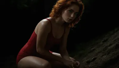 Beautiful woman, heart-shaped face, high cheekbones, full lips, small nose, almond-shaped green eyes, fair skin, mid-length wavy red hair, curvy athletic build, hourglass figure, woman fucking doggystyle a dick focus on eyes, red hair, perfect face, ginger hair, bright green eyes, perfect toned body, shiny sweaty skin, a cup breasts, small perky breasts, pierced nipples, perfect tight muscular ass, small sexy light red basketball shorts, small sexy light red tank top, cock sucking, white knee socks, cum on stomach, cum on chest, cum on pussy, dripping, hiking, trail mountain, forced_sex, on her knees, blackedscene, blkd, <lora:dark:1.4>, <lora:detailed_notrigger:.8>