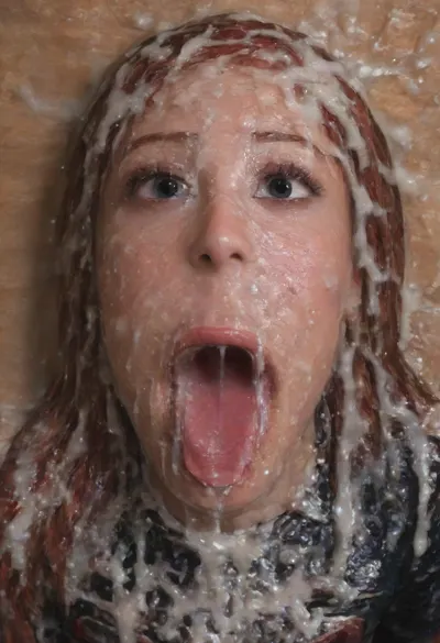 realistic cum, excessive cumshots, (cum on clothes:1.4), cum on, (Cum flows:1.5), (cum on body:1.4), cum on hair, (cum on face:1.7), bukkake, ((Clothes and body covered with semen)), (mouth wide open:1.4), (mouth filled with cum:1.5), beautiful face, (cum on hair:1.9), woman, cum, on, face, (ginger moana aged 36), <lora:JustCum:1.9>, <lora:678016_training_data:1.9>, <lora:cum_in_eye_deepmind:1.9>