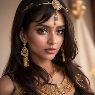 Close up, ((one woman)), ultra realistic, 30 year old indian woman with elegant gold traditional indian facial jewellry and head dress. black satin Bra, bra fuck and cum, small petite slim woman, ((high detailed skin)), ((34c breasts)), 32k uhd, dslr, (highly detailed long flowing wavy hair), highly detailed body, (realistic), insanely detailed, highest quality, horny expression, (looking at viewer), realcumAI, edgJBG_woman, edgJBG_face, edgJBG_body, <lora:edgBondDollLikenessv1:1.9>