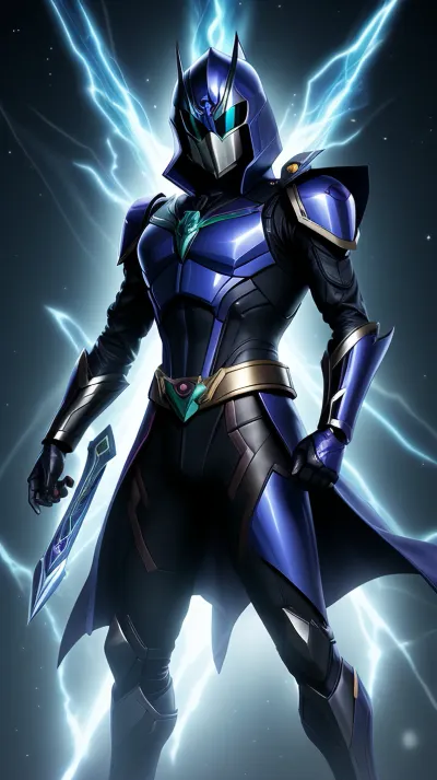 Dark magician + kamen rider RX. fusion. Hd.4k.