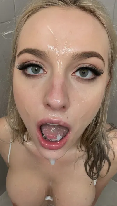 Astonishing beautiful Swedish slut with the face of a supermodel, precious delicate innocent facial features, skinny, huge natural tits, platinum blonde wet hair with dark roots, broken white wet shirt, broken thong, feline delicate sharp face, 19 years old, crying in shame, crying rimmel, angry and afraid, brutally beaten, traces of beatings on her face, dirty wet hair mixed with saliva sticking her face, watered mascara makeup ruined by saliva, a man's hand roughly and painfully grabbed her jawline and hair, a bruise and a hematoma under her eye, pale skin, she cries, face fully glazed with thick sperm, asphyxiation, wide open tired bloodshot veiny eyes, looking at viewer, skin pores, moles, pimples, overheat blushed, completely wet from more than 50 buckets of thick cum poured over her, (((thick cum on face)), ((thick cum on tits)), ((thick cum on hair)), thick cum on broken clothes, medium floor level view, (hyperrealistic:1.7), <lora:315758_training_data:.8>)