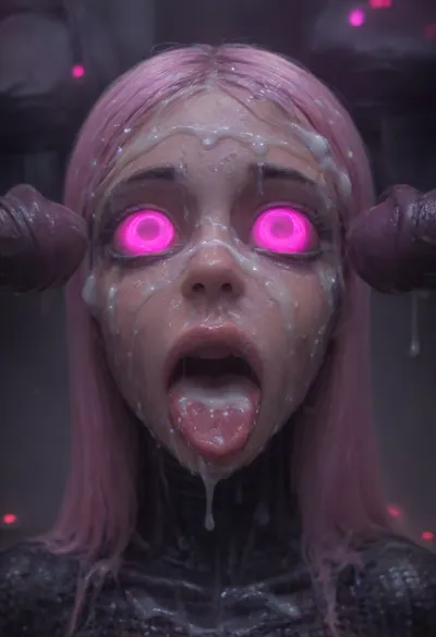 18 year old PETITE METALLIC CUTIE WITH HUGE ROUND FAKE BREASTS ARE MIND CONTROLLED AND RESTRAINED, RANDOM VIEW ANGLE, (SHE HAS A PERFECT METALLIC ROBOT BODY:1.8), SHE'S HYPNOTIZED TO BE A CUM SLAVE FOR VIEWER'S hyper gigantic MASSIVE BLACK HORSEcock, SHE'S HYPNOTIZED BY VIEWER TO BE EXTREMELY DESPERATE AND TERRIFIED OF HIS gigantic thick BLACK HORSEcock, HYPNOSIS, SHOCKED EXPRESSION, BUKKAKE, UHD 8K, extreme realism, maximum detail, tanned skin with FRECKLES, (MESSY long MULTICOLOR hair), view from side and below, YOUNG HOT BIMBO WITH METALLIC BODY AND ENORMOUS SILICONE TITS IS OBSESSED WITH VIEWER'S ENORMOUS BLACK HORSECOCK, SHE'S DISGUSTED WHILE kissing the tip of HIS MASSIVE BLACK HORSEcock and licking the cum, SHE'S DISGUSTED BY HUGE BLACK HORSEcock, SUPER EXCITED eyes GLOWING WITH INTENSE SHOCK, EYES WIDE OPEN IN SHOCK, (BRIGHT GLOWING MINDLESS PINK eyes:2), SHE'S HYPNOTIZED TO WORSHIP VIEWER'S MASSIVE BLACK HORSECOCK, EXTREME BUKKAKE BY HUGE BLACK HORSECOCKS, EXCITED SHOCKED extreme orgasm face, (EXTREME AHEGAO FACE:1.8), lots of thick runny cum on her ROBOTIC BIMBO face and lips and chin and forehead, (tinkerbell99, aged 20), WEARING FISHNET CATSUIT, (VERY BIG ROUND FAKE BIMBO BOOBS), EXTREME HYPER BUKKAKE, perfect composition of lights and shadows, (After massive bukkake cum), dynamic, the brightest image, clear focus, depth of field, 32k, 30 mm lens, 1/250 s, f/2.8, ISO 300, excessive thick runny cum on face, lots of cum on breasts, lots of cum on hair, cum in mouth, close-up, cowboy, shot, high, angle, skinny, body, igbaddie, tongue, out, ahegao, drool, robot, transformation, robotization, <lora:JustCum:2>, <lora:cum_in_eye_deepmind:2>, <lora:igbaddie-XL:2>, <lora:ahegao_mr_chrisma:2>, <lora:RoboTF:2>
