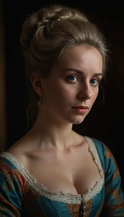 portrait of an English lady of 18th century, Picasso style