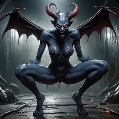 1female seductive, sweaty nude sexy, vascular, fit, goth, veiny, (detailed bulging vein texture:1.3), (demon eyes), alien, praying mantis head, bulbous eyes, huge fangs, intense claws, intense alien pussy, drooling, (succubus girl:1.4), dark blue skin, fangs, demon, evil, full body view, apocalyptic, rapture, hell on earth, devilish, intricate detail, extreme detail, best quality, UHD 8k, award winning photo, DonM3v1lM4dn355XL, <lora:952396_training_data:2>, <lora:DonM3v1lM4dn355XL-v1.1-000012:2>
