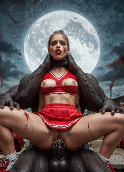 18yo cheerleader together on a bus, British, gorgeous, (looking at viewer:1.4), detailed, 8k, beautiful, young, 18, skinny legs, anorexic, noses, (under five feet tall), (red lipstick), (false eyelashes), (long eyelashes), long hair, blond hair, pigtails, red ties in hair, red cheerleader outfits, (red cheerleader skirts), (red cheerleader tops), (perfect ass), (skinny ass), (skinny), (skinny legs), (lifting skirt to reveal panties), seductive, (detailed clothing), (detailed background), (two girls), red cheerleader outfit, (red cheerleader skirt), (red cheerleader top), lora, AdAmericana, 1.2> sluts, (cum all over her face), DDD tits, red cheerleader skirt, athletic, gymnast body, (blonde hair:1.2), skinny, pony tails, ribbons in hair, ((high detailed skin)), high quality, detailed skin texture, (highly detailed hair), sharp body, highly detailed body, (realistic), sharp focus, insanely detailed, highest quality, shirtlift, miniskirt, (bus:1.2), (sat on bus:1.3), (cheerleader uniform), perfect skin, ponytail, perfect round butt, smooth skin, green eyes, erected nipples, very small erected atria, realistic, smal hipps, score_9, score_8_up, score_7_up, absurd_res, hi_res, anime_source, realistic faces, detailed faces, realistic pussy, detailed pussy, perfect legs, perfect fingers, perfect anatomy, perfect composition of lights and shadows, dynamic, the brightest image, clear focus, pussy_juice, realistic fluids, exhausted, rolling_eyes, detailed face, intricate details, hyperdetailed, very aesthetic, motion_lines, (in a bloody filed after a battle, white full moon in the sky:1.4), (man is choking her from behind:1.2), ((hogtied, bound with large chains, crucified to a torture table, spikes through hands:1.3)), (torture:1.12), (large sharp sword in anus:1.12), cock in mouth, (brutal face fuck), (cum drips from mouth:1.3), ultra hd, photorealistic, hyper gigantic large black cock in mouth, (((hyper gigantic large black cock in mouth:1.3))), oral cream pie, hair grab, sad crying, gangbang, double anal penetration, anal spitroast, groupsex, deepthroat, (4 gigantic African black brute thug, huge trunklike arms, huge head, hyper muscular body, dressed in slave clothes:1.6), (pulled nipples:1.2), (anal spit roast:1.2), (((hyper large cock in mouth:1.3))), screaming, shocked, deep anal penetration, Uber realistic, ultra detailed, masterpiece, arched back, detailxl, 35mm photograph, film, professional, 4k, 1girl, 5 boys, hdr, photographic, ultra realistic, ultra high details, back light, (front view), (dynamic pose), best quality, incredibly lean body, anal sex, with large muscular black men, gargantuan black cocks, large hyper muscular fat old men, (double anal sex), swollen white veiny cocks, (double anal penetration), hardcore double penetration, proper physics, big white cocks, muscular white double anal gangbang, <lora:Dark_Elf_Warrior:2>, <lora:Drow:2>, <lora:339100_training_data:2>, <lora:zavy-brbrn-sdxl:2>, <lora:LCMTurboMix_Euler_A_fix:2>