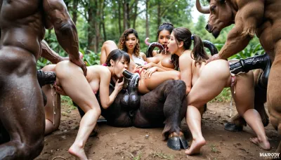 Nido alienígena: una orgía erótica de la diversidad y actos de extrema zorra con minotauros y mujeres de todo el mundo