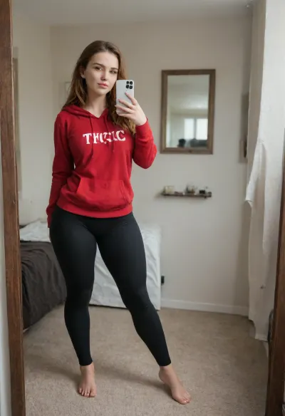 Fotografia perfezione: un ritratto realistico di un thicc, ragazza sexy in dettaglio di alta qualità